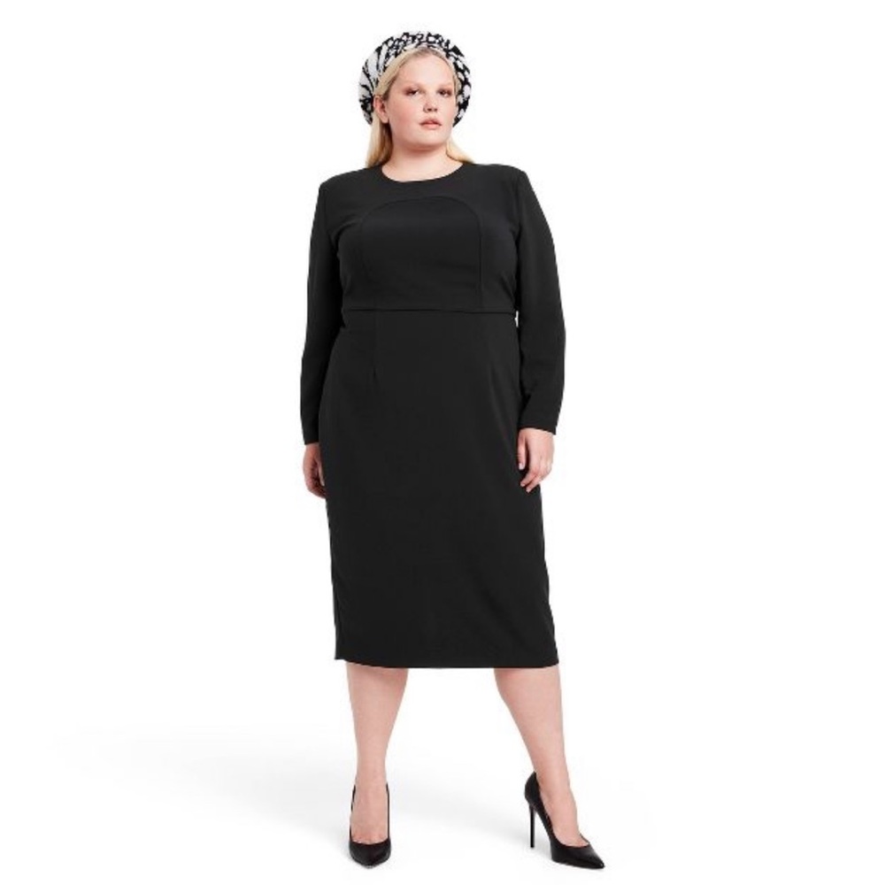 Sergio Hudson Target Collaboration Women's Strong Shoulder Midi Dress